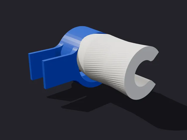 3D model držiaka – pohľad z druhej strany