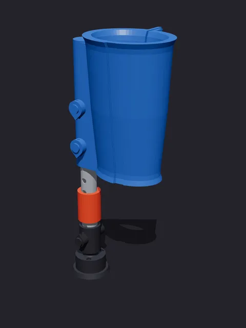 3D model opory predlaktia – pohľad z druhej strany